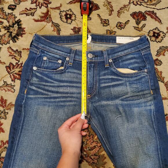 Rag & Bone Skinny Jeans Dark Wash Kingsland Style W1502K520 Women's Size 28 - Picture 14 of 16